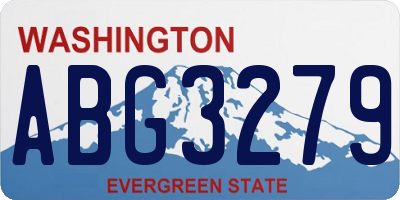 WA license plate ABG3279