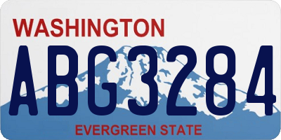 WA license plate ABG3284