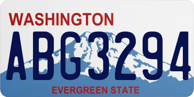 WA license plate ABG3294