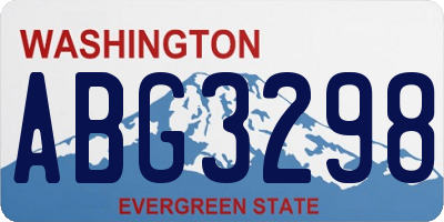 WA license plate ABG3298