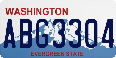 WA license plate ABG3304