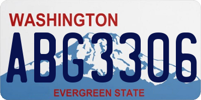 WA license plate ABG3306