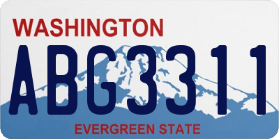 WA license plate ABG3311