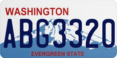 WA license plate ABG3320