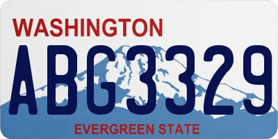 WA license plate ABG3329