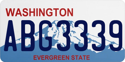 WA license plate ABG3339