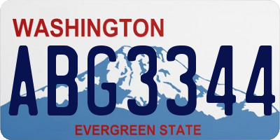 WA license plate ABG3344