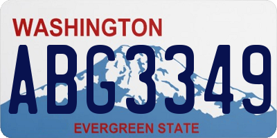 WA license plate ABG3349