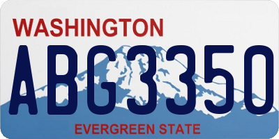 WA license plate ABG3350