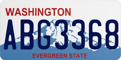 WA license plate ABG3368