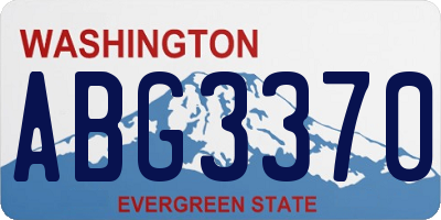 WA license plate ABG3370