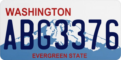 WA license plate ABG3376