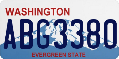 WA license plate ABG3380