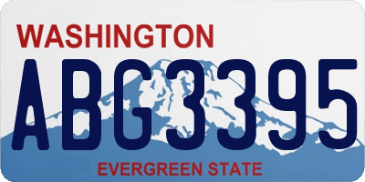 WA license plate ABG3395
