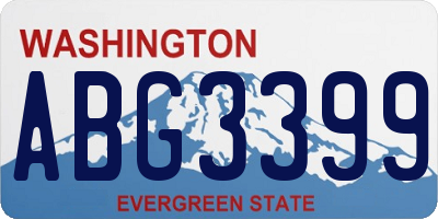 WA license plate ABG3399