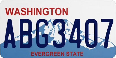 WA license plate ABG3407