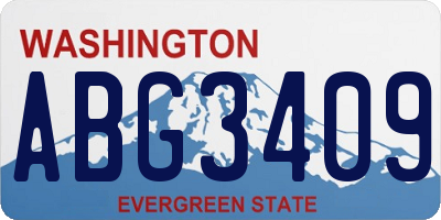 WA license plate ABG3409