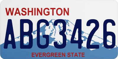 WA license plate ABG3426