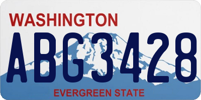 WA license plate ABG3428