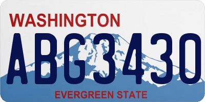 WA license plate ABG3430