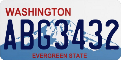 WA license plate ABG3432