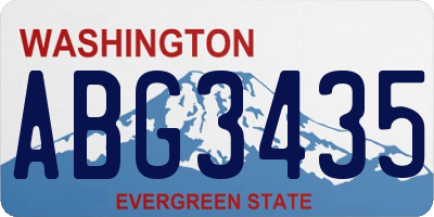 WA license plate ABG3435