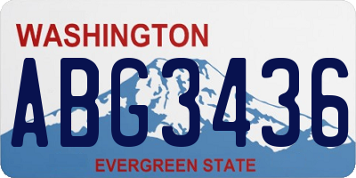 WA license plate ABG3436