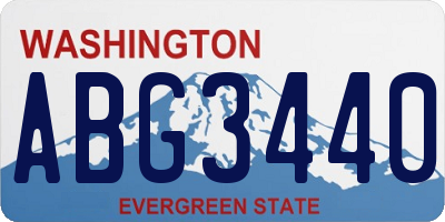 WA license plate ABG3440