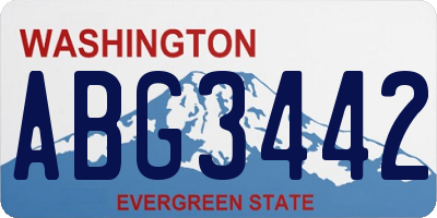 WA license plate ABG3442