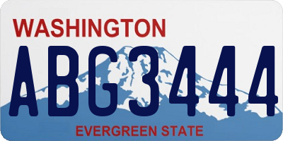 WA license plate ABG3444