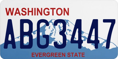 WA license plate ABG3447