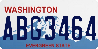 WA license plate ABG3464