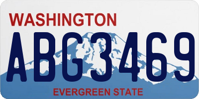 WA license plate ABG3469