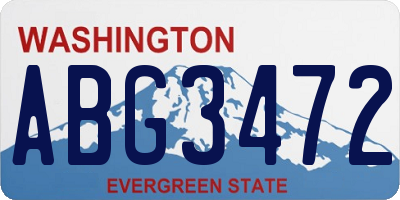 WA license plate ABG3472