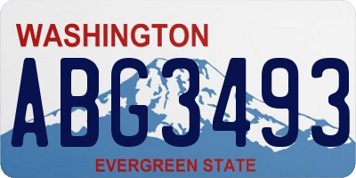 WA license plate ABG3493