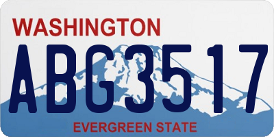 WA license plate ABG3517