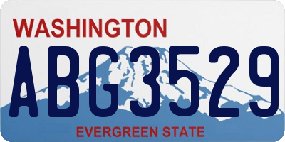 WA license plate ABG3529