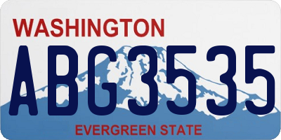 WA license plate ABG3535