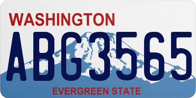 WA license plate ABG3565