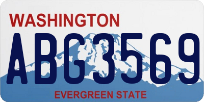 WA license plate ABG3569