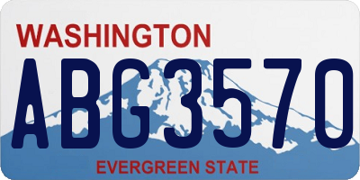 WA license plate ABG3570