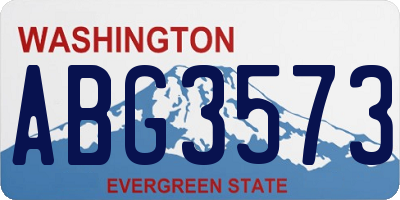 WA license plate ABG3573