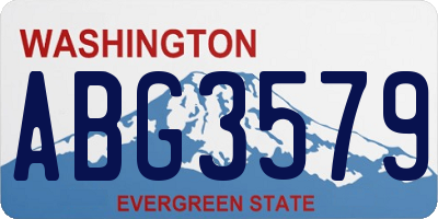 WA license plate ABG3579
