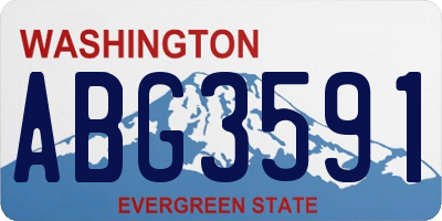 WA license plate ABG3591