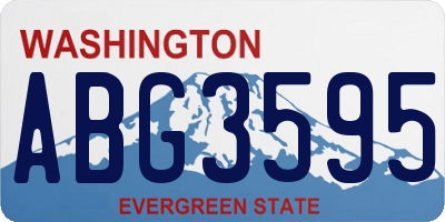 WA license plate ABG3595
