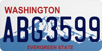 WA license plate ABG3599