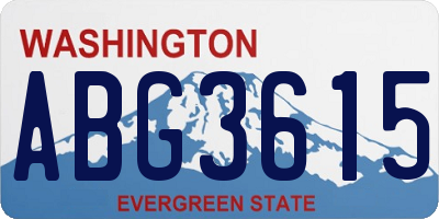 WA license plate ABG3615