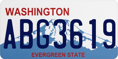 WA license plate ABG3619