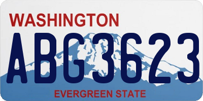 WA license plate ABG3623