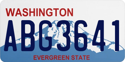 WA license plate ABG3641